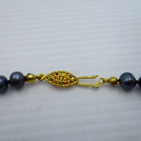 VINTAGE Cultured Peacock Pearls 14k Gold Clasp - Picture 3 of 6